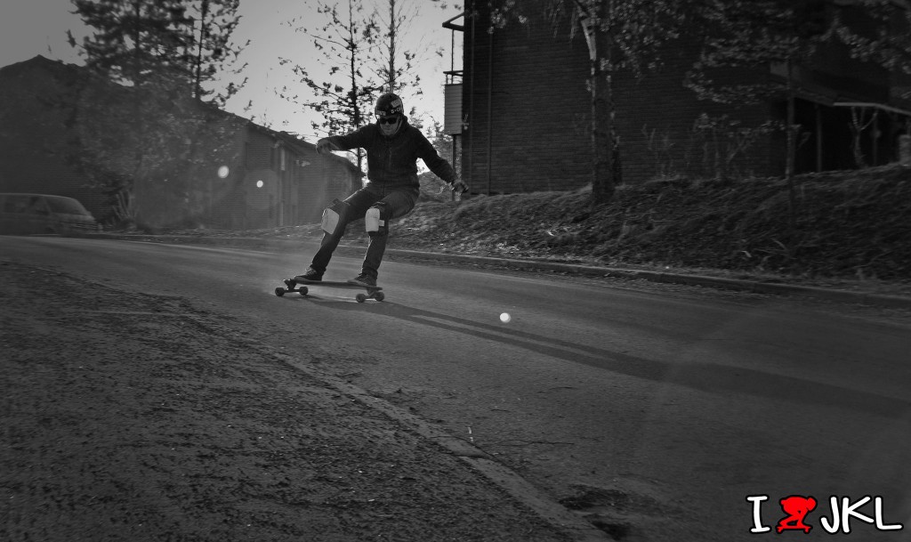 Longboardnäytös ja lautojen testaamista